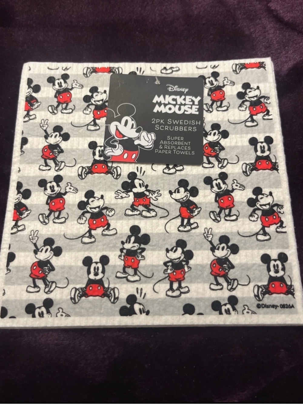 Disney Mickey Mouse Red, Black & White 2-Pack Swedish Scrubbers